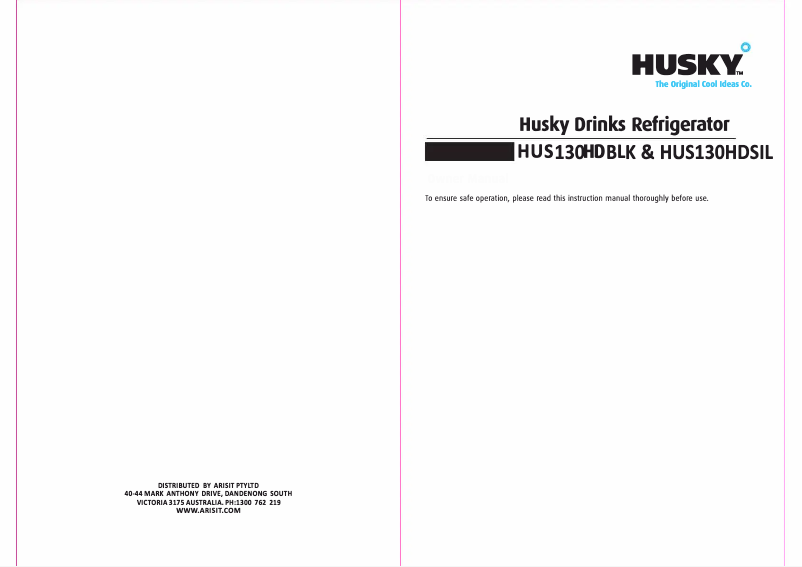 Image de la première page du manuel de l'appareil HUS130HDBLK