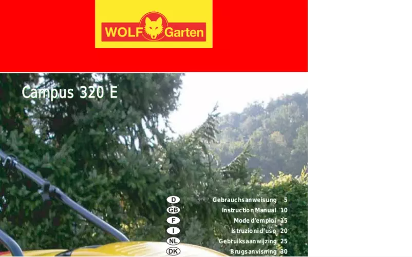 Image de la première page du manuel de l'appareil Campus 320 E