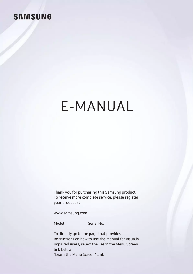 Page 1 de la notice Manuel utilisateur Samsung UN82RU8000P