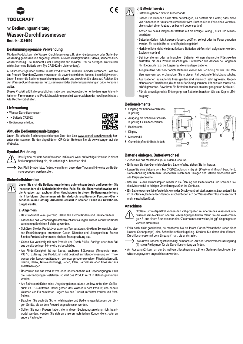 Page n°1 - Manuel utilisateur Toolcraft TO-7153950