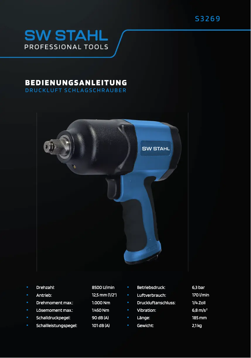 Page 1 de la notice Manuel utilisateur SW-Stahl S3269