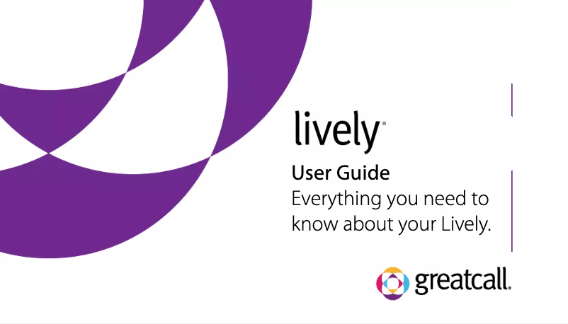 Page n°1 - Manuel utilisateur GreatCall Lively