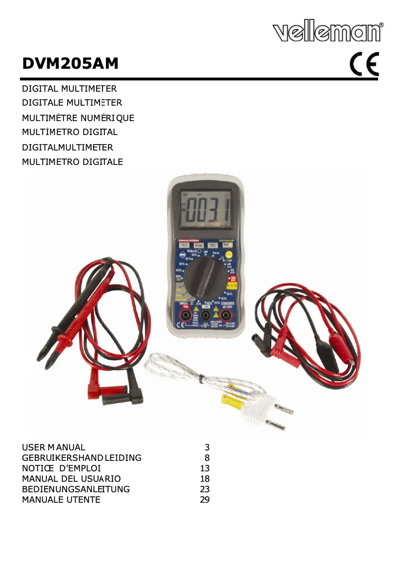 Image de la première page du manuel de l'appareil DVM205AM