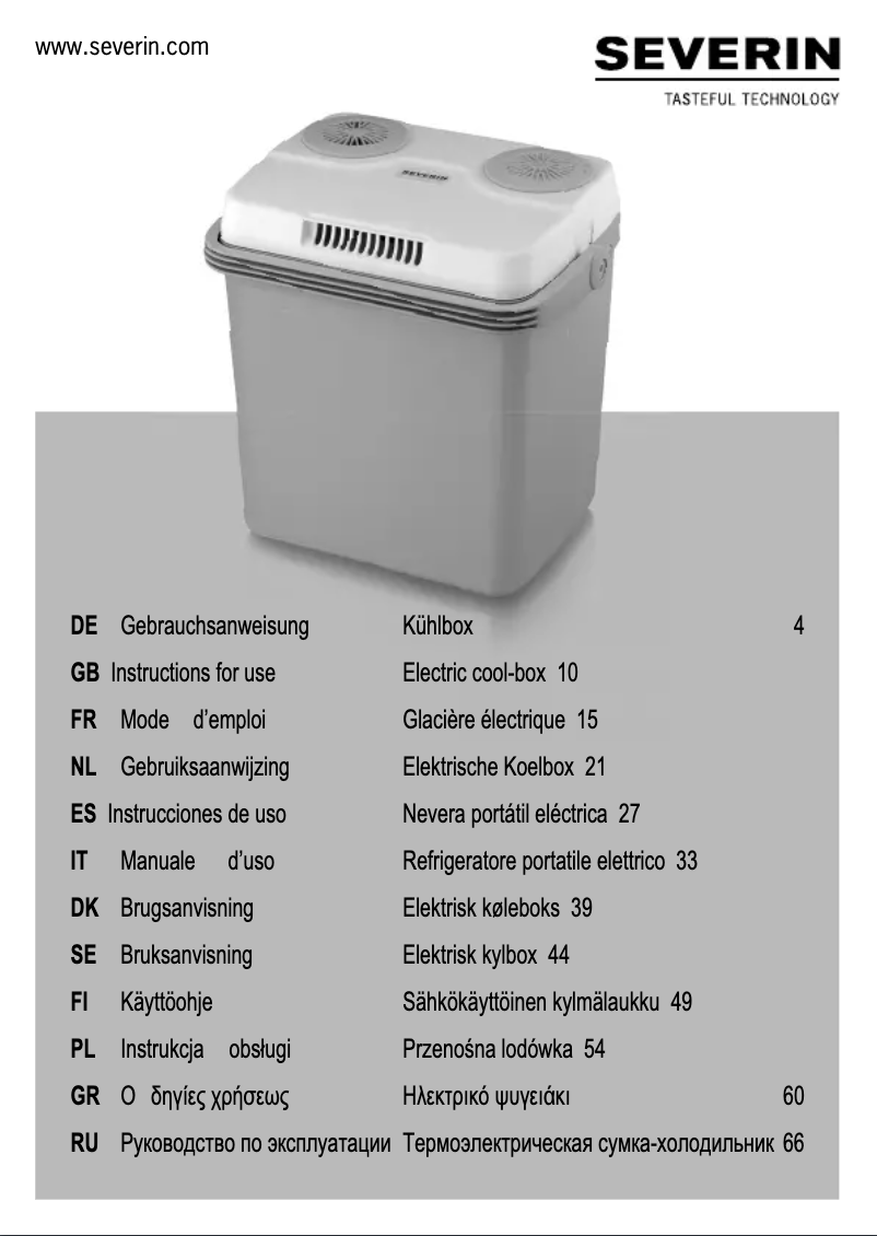 Page n°1 - Mode d'emploi Severin KB 2922
