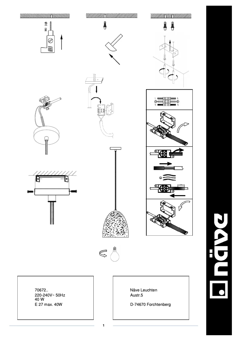 Page n°1 - Manuel utilisateur Näve Agra
