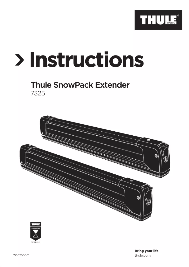 Page n°1 - Manuel utilisateur Thule SnowPack Extender 7325
