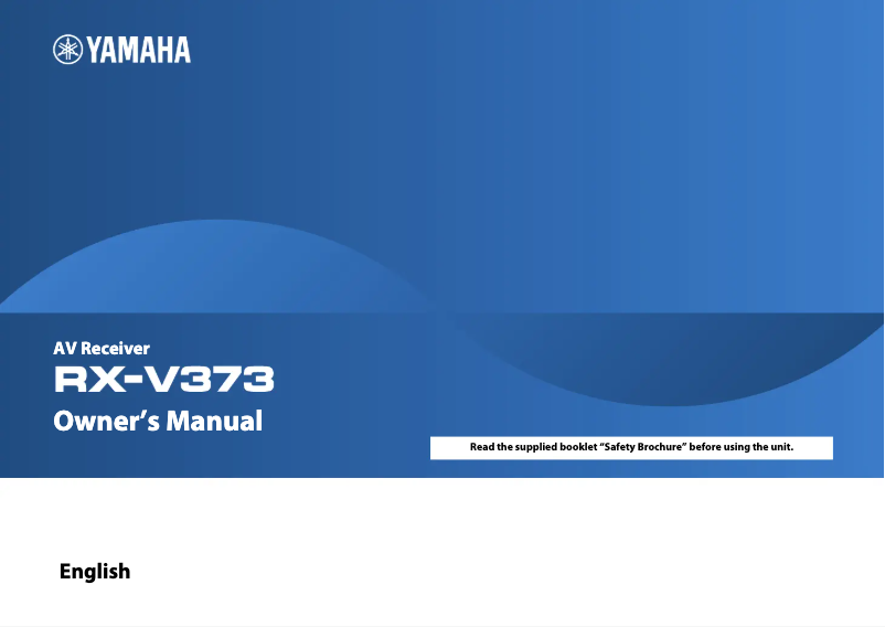 Page 1 de la notice Manuel utilisateur Yamaha RX-V373BL-B