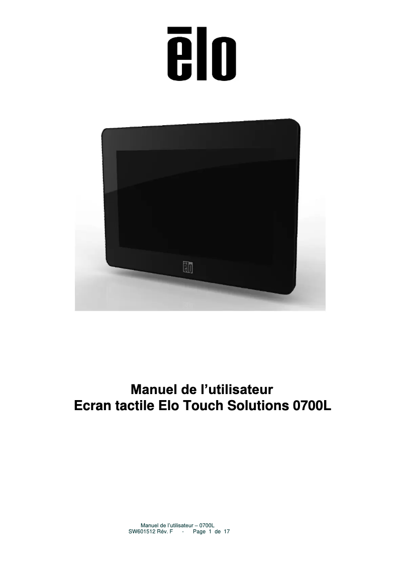 Image de la première page du manuel de l'appareil 0700L