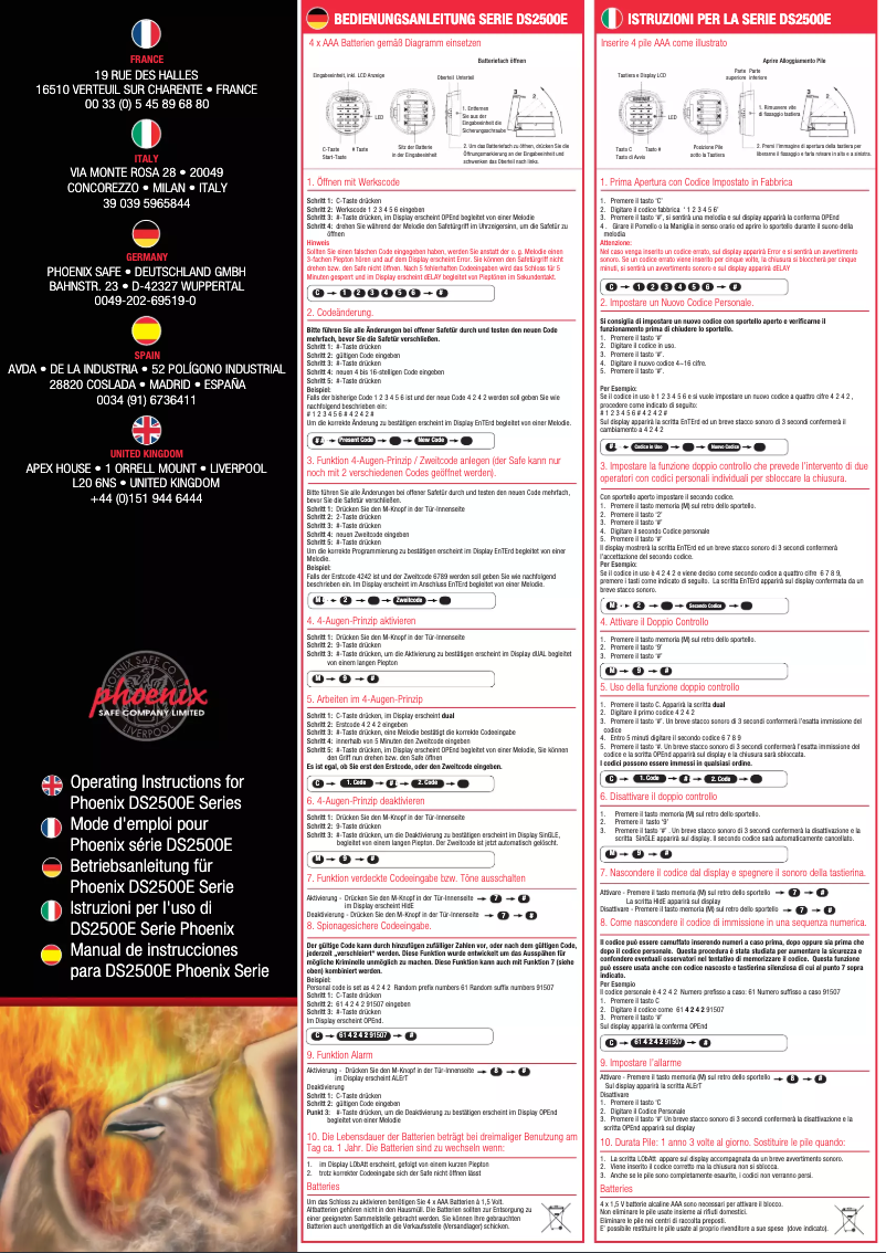 Page 1 de la notice Manuel utilisateur Phoenix DS2501E