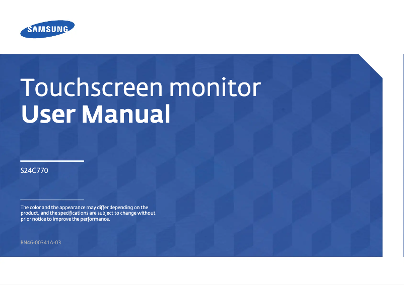 Page n°1 - Manuel utilisateur Samsung S24C770T