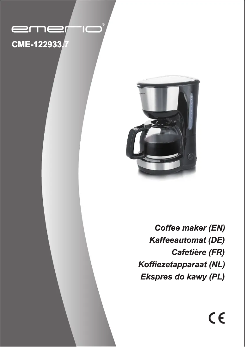 Image de la première page du manuel de l'appareil CME-122933.7