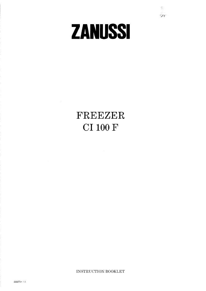 Image de la première page du manuel de l'appareil CI100FR