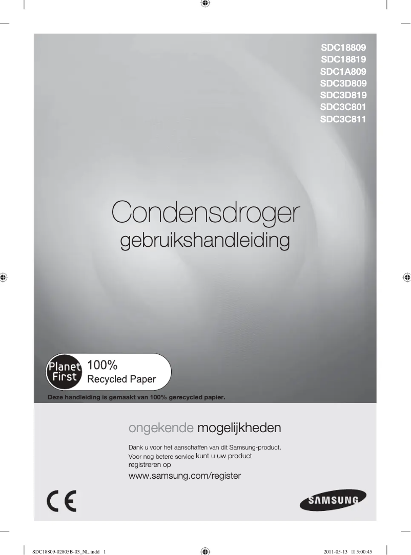 Image de la première page du manuel de l'appareil SDC3C801