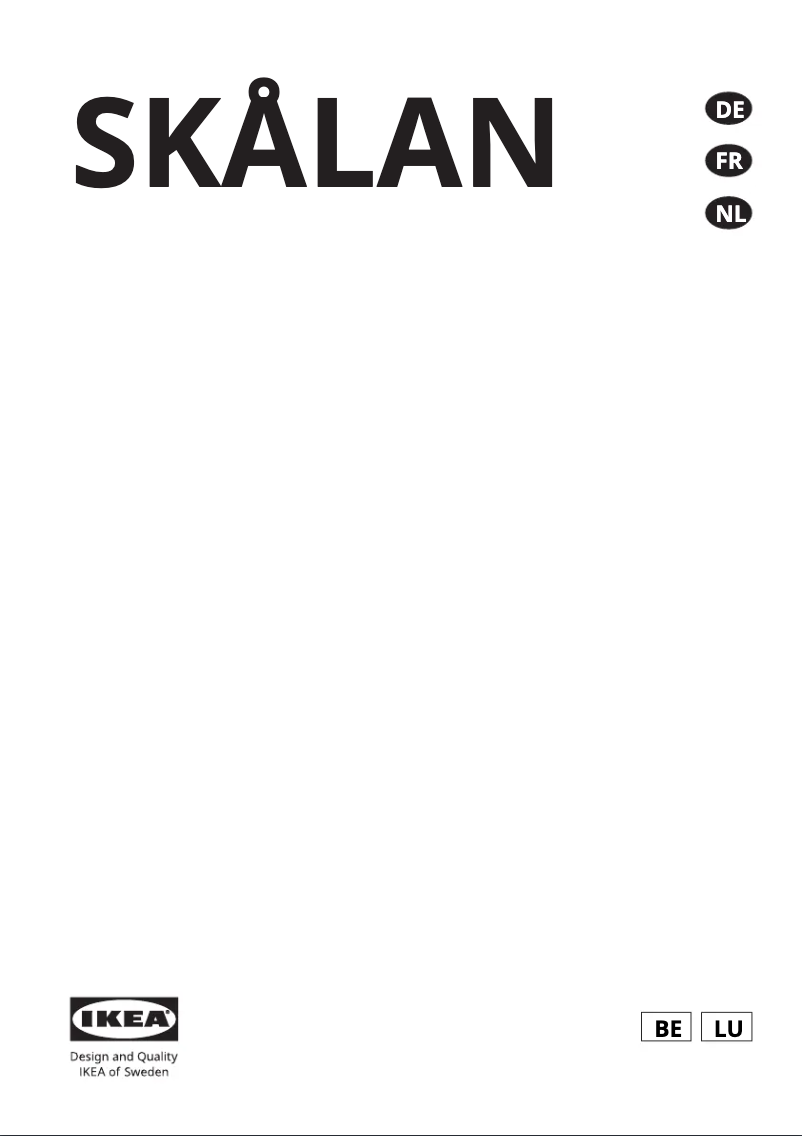 Page 1 de la notice Manuel utilisateur Ikea SKÅLAN 905.235.80