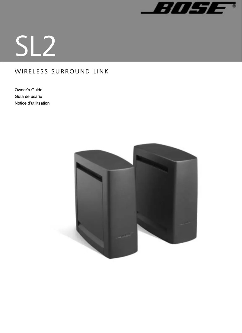 Image de la première page du manuel de l'appareil SL2