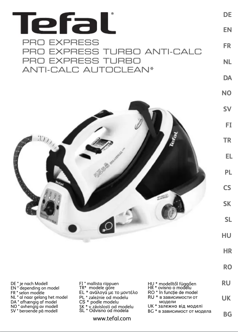 Page 1 de la notice Manuel utilisateur Tefal Pro Express GV8430E0