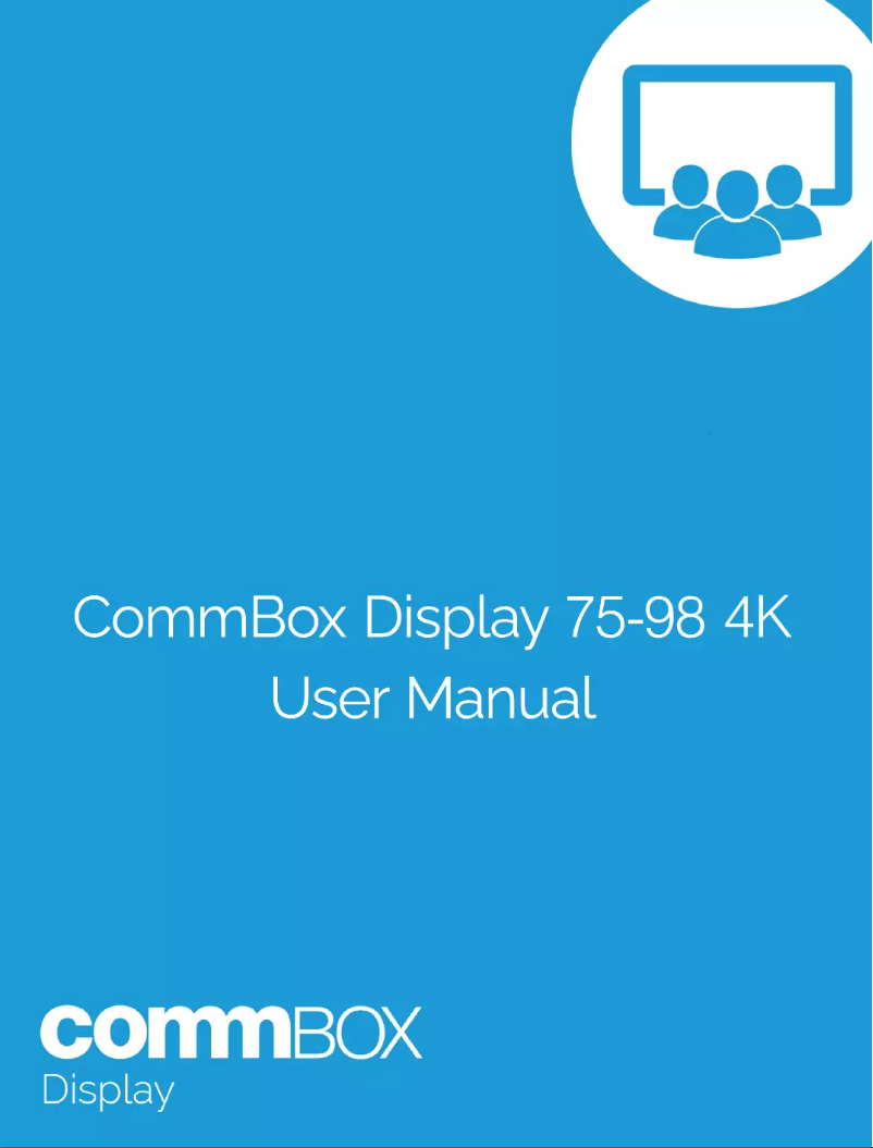 Page n°1 - Manuel utilisateur COMMBOX CBD75A8