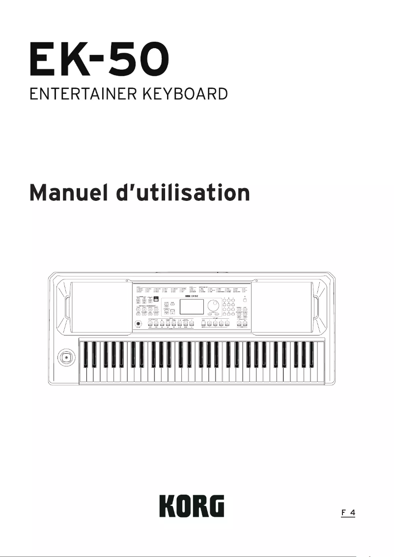 Page 1 de la notice Manuel utilisateur Korg EK-50 Limitless
