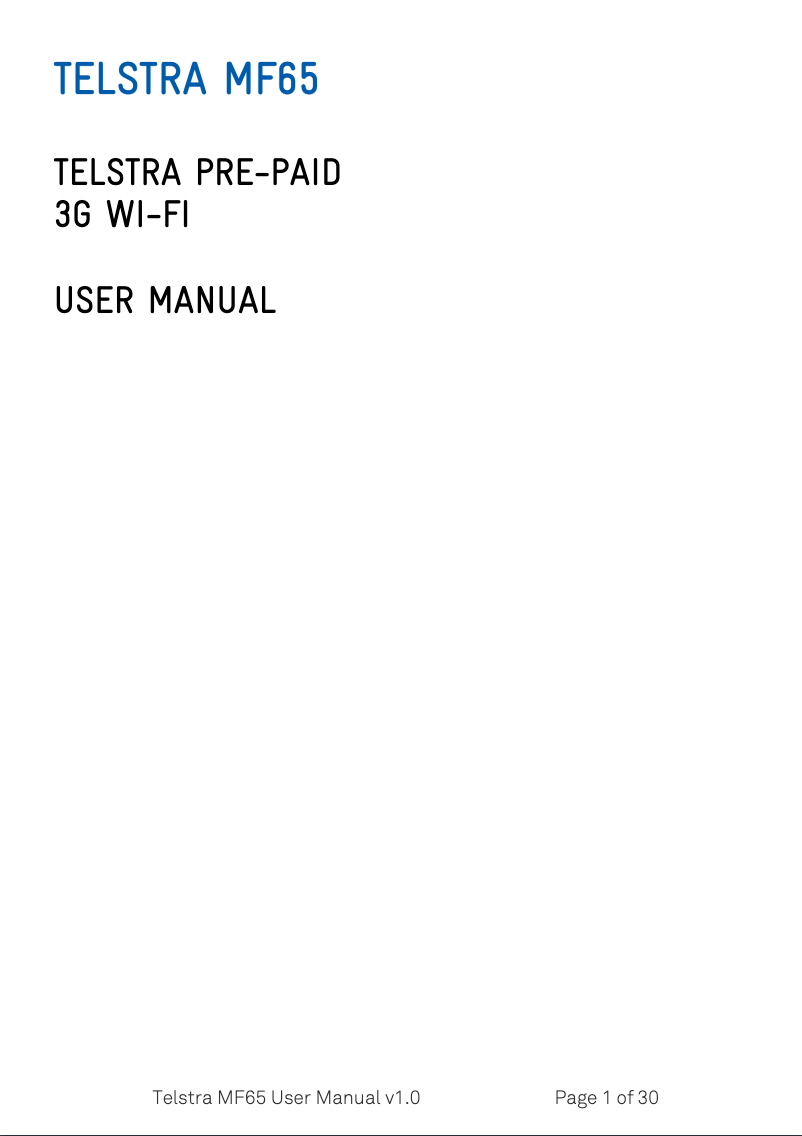 Image de la première page du manuel de l'appareil MF65