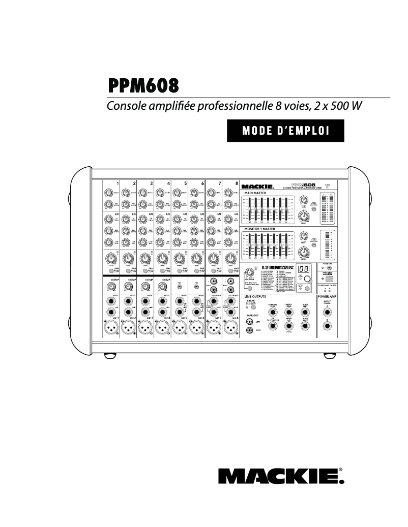 Page n°1 - Manuel utilisateur Mackie PPM608