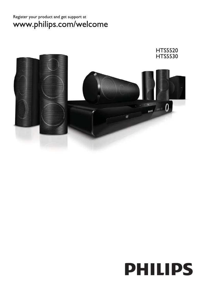 Page 1 de la notice Manuel utilisateur Philips HTS5520