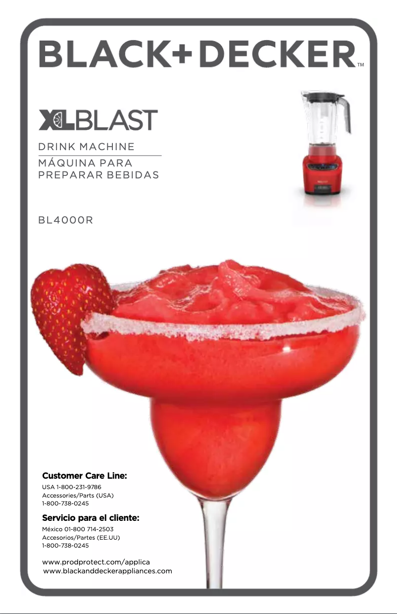 Image de la première page du manuel de l'appareil XL Blast Blender