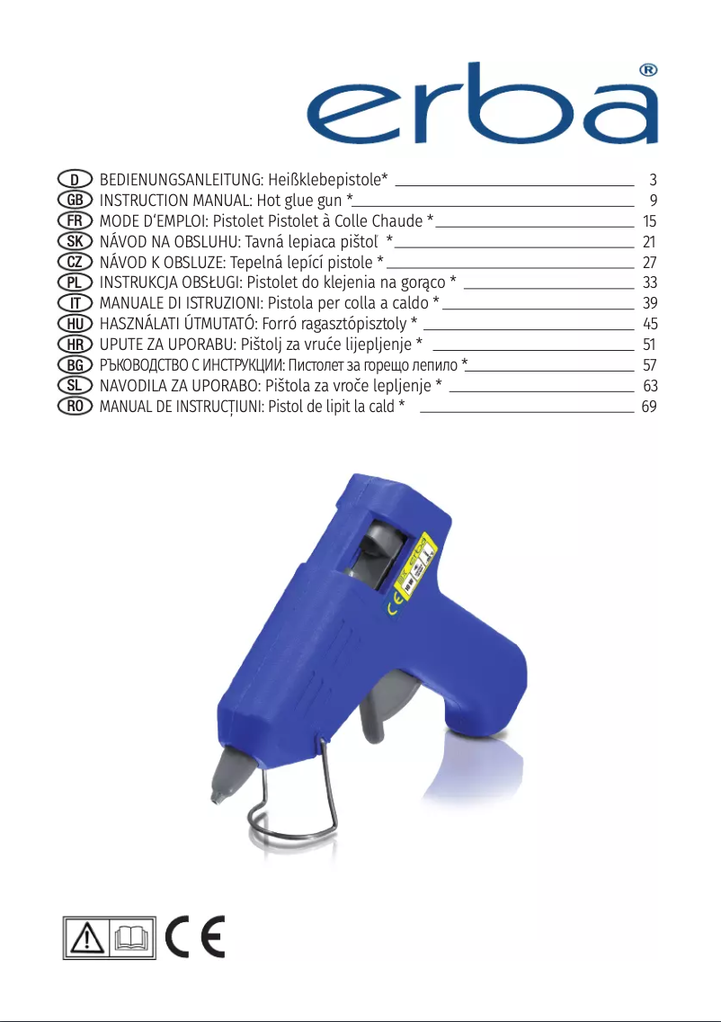 Page n°1 - Manuel utilisateur Erba 13286