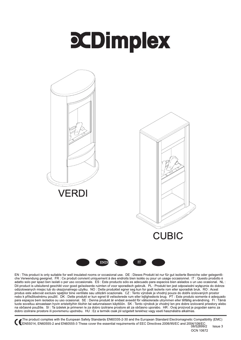 Page n°1 - Manuel utilisateur Dimplex Cubic