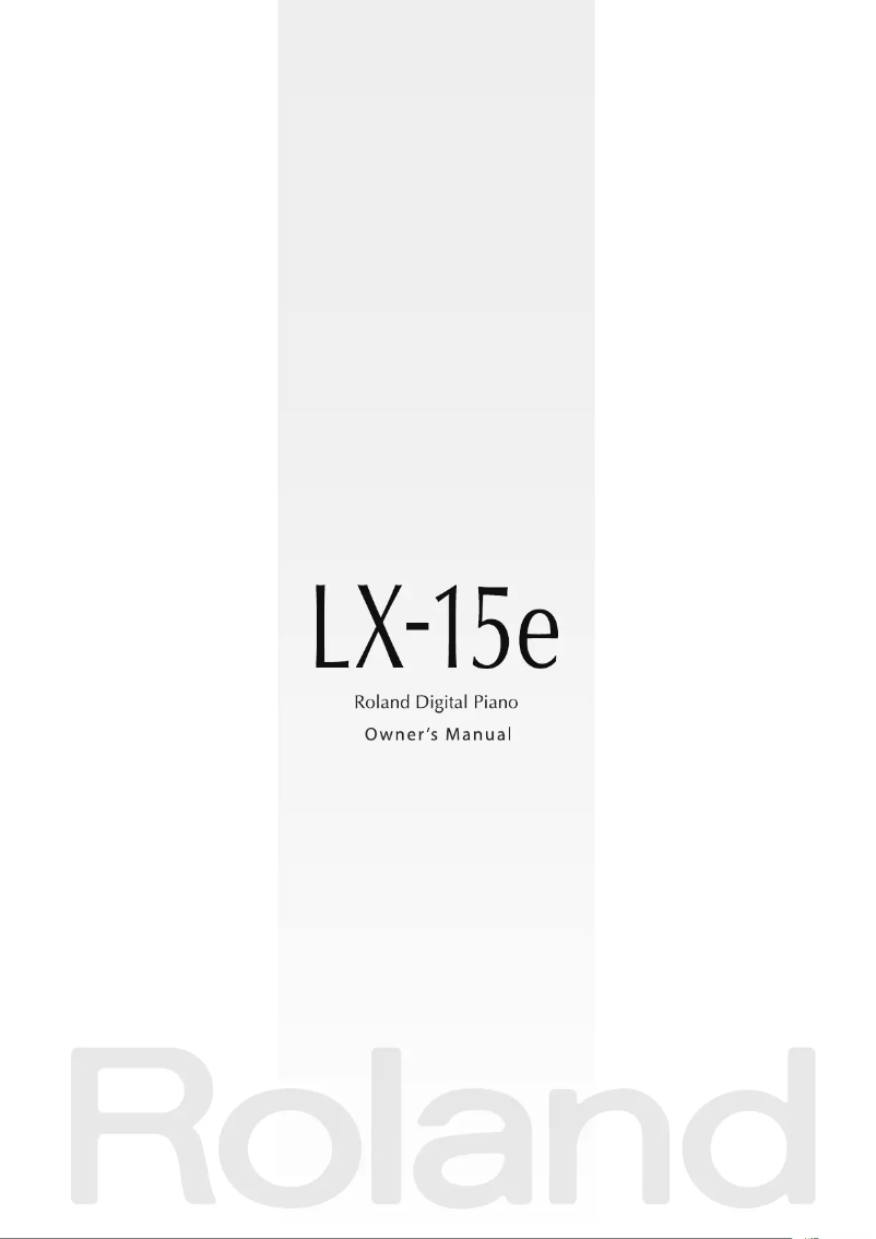 Image de la première page du manuel de l'appareil LX-15e