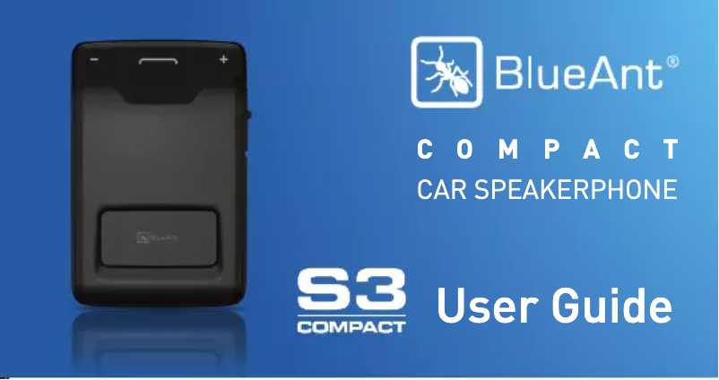 Page 1 de la notice Manuel utilisateur BlueAnt S3