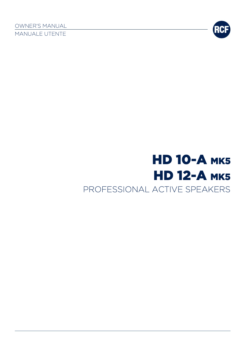 Image de la première page du manuel de l'appareil HD 10-A MK5