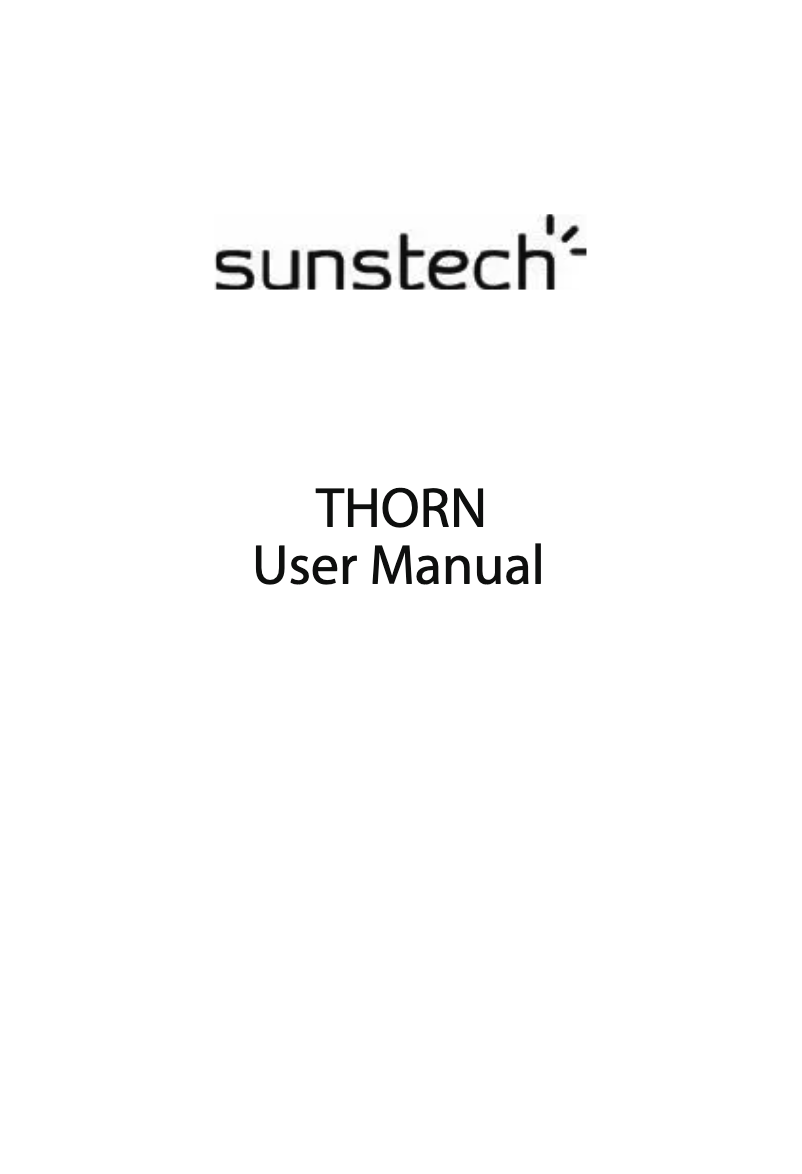 Page n°1 - Manuel utilisateur Sunstech Thorn
