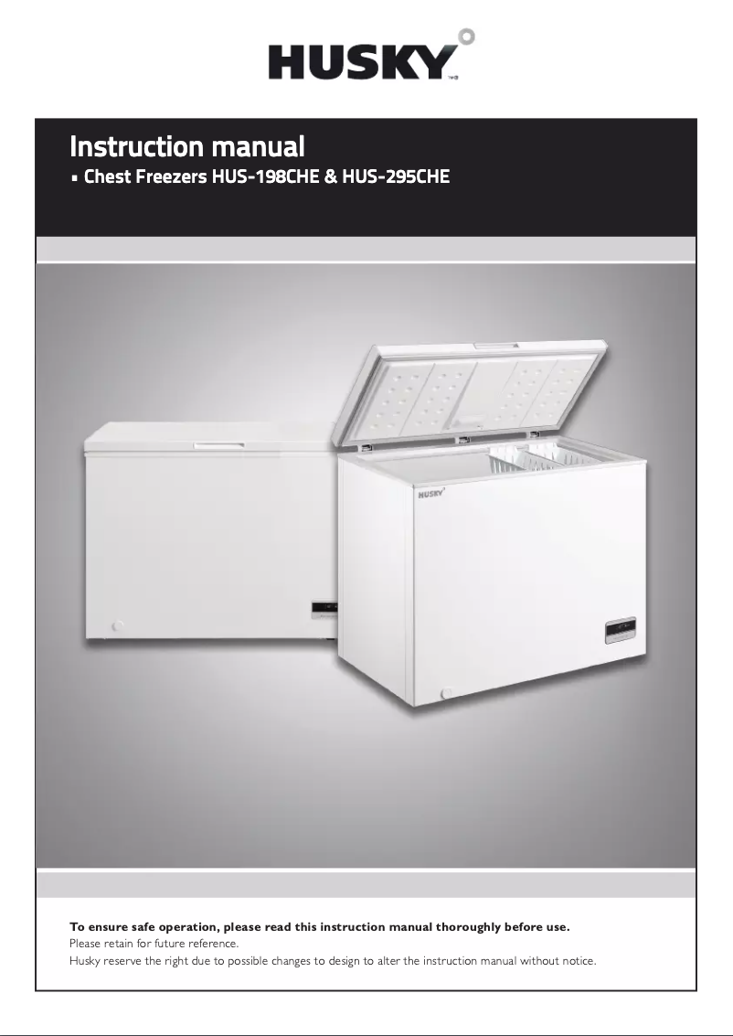 Page n°1 - Manuel utilisateur Husky HUS-295CHE
