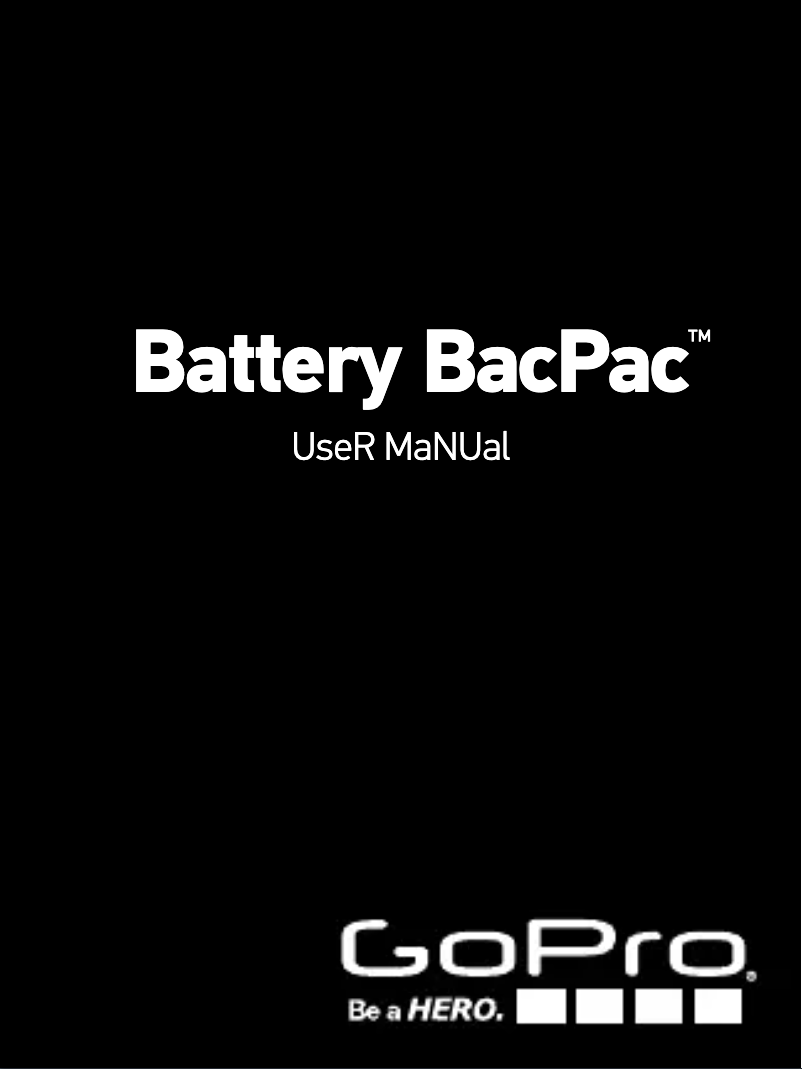 Image de la première page du manuel de l'appareil Battery BacPac HD HERO3