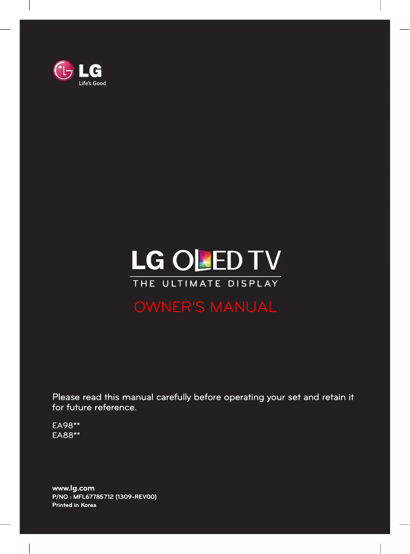 Página 1 del manual Manual de usuario LG 55EA980V
