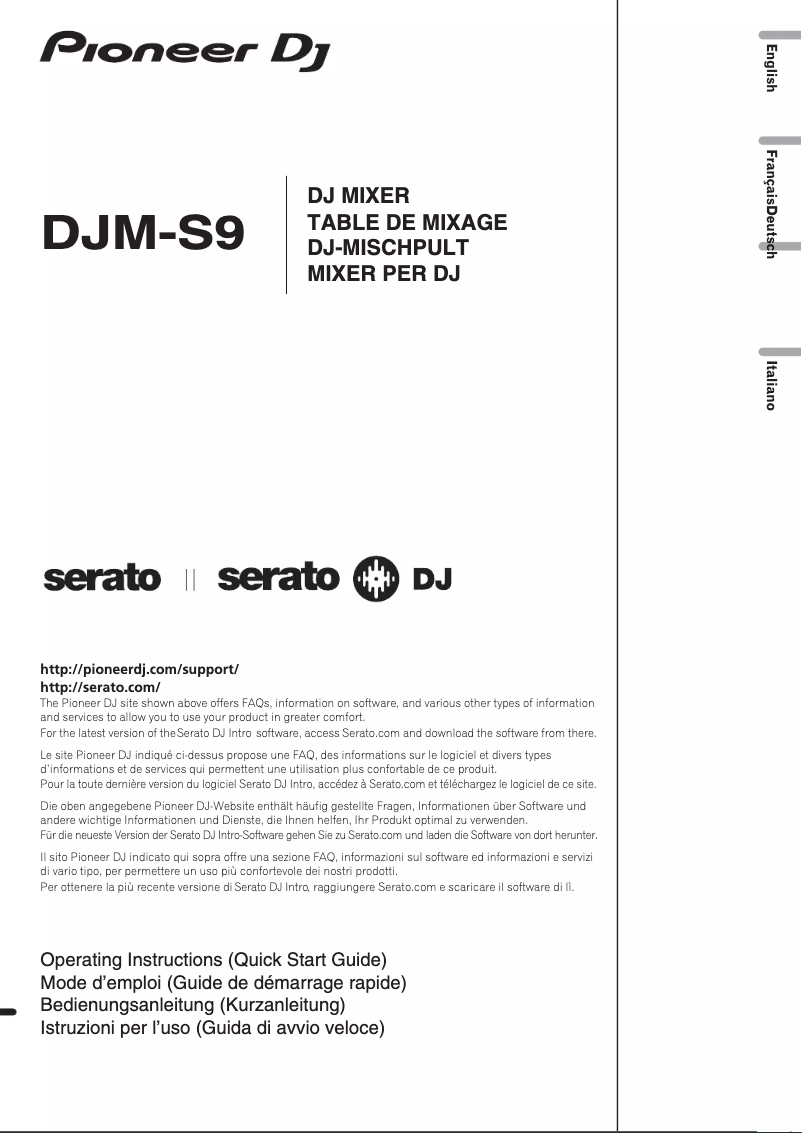 Image de la première page du manuel de l'appareil DJM-S9