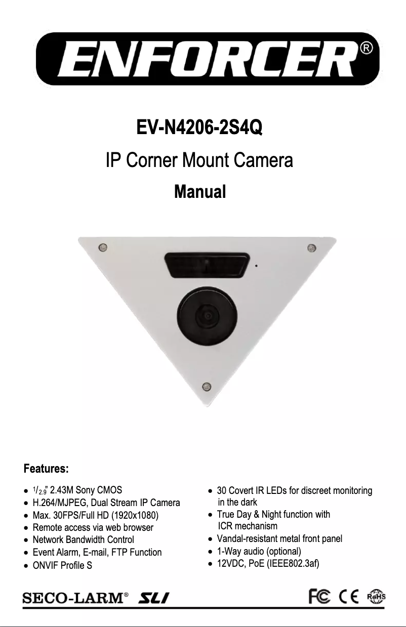 Page 1 de la notice Manuel utilisateur Enforcer EV-N4206-2S4Q