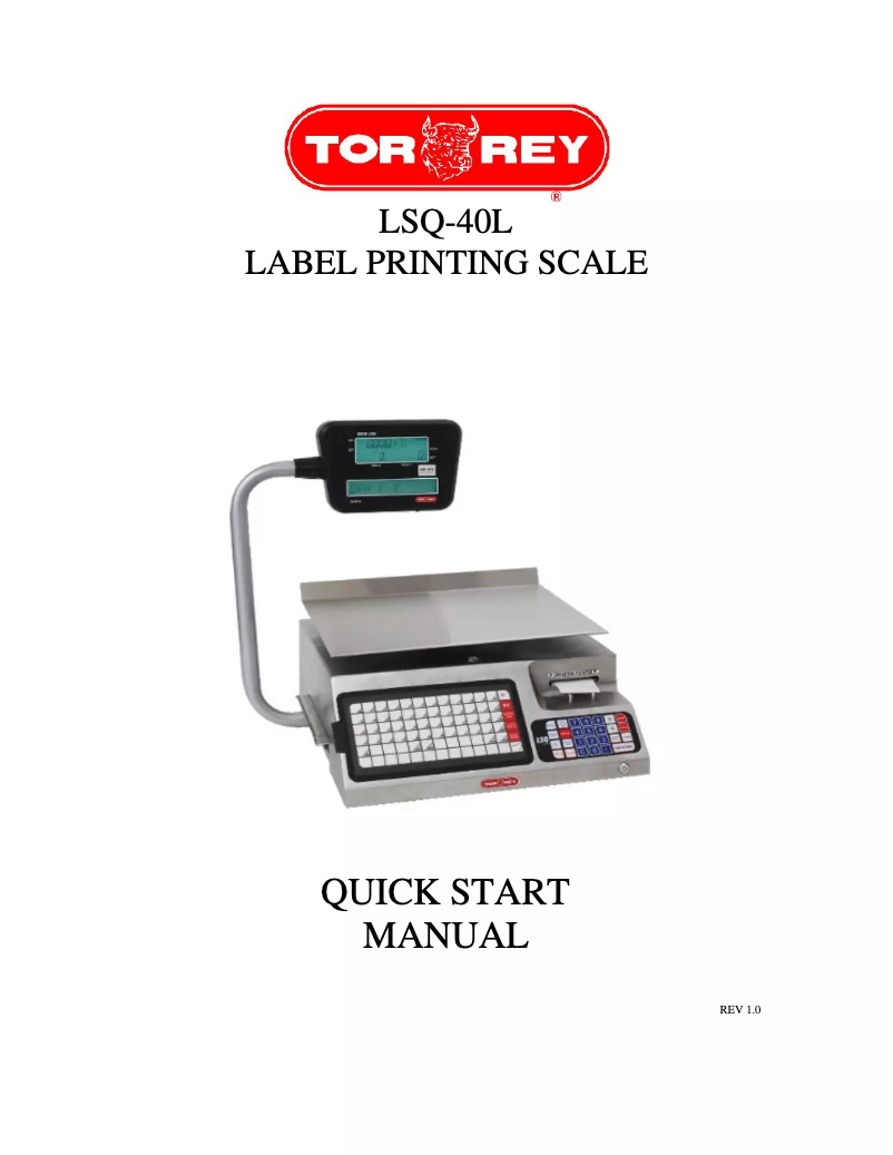 Page n°1 - Manuel utilisateur Tor Rey LSQ-40L
