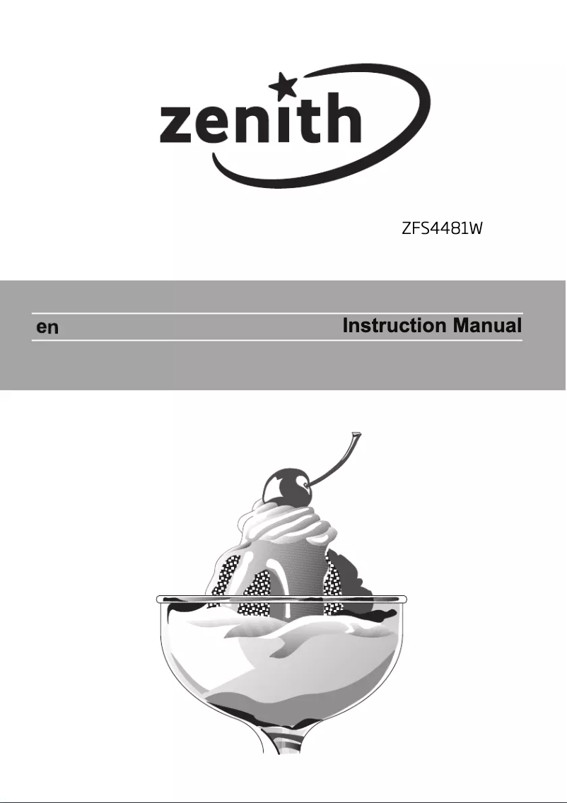 Page 1 de la notice Manuel utilisateur Zenith ZFS4481W
