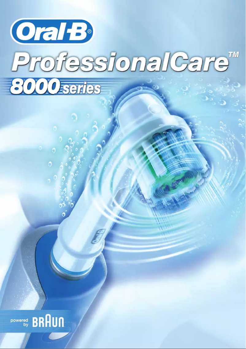 Image de la première page du manuel de l'appareil Oral-B Professional Care 8000