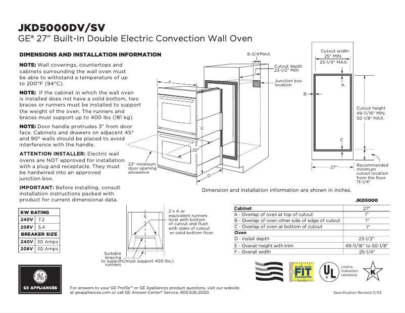 First page image of the manual for JKD5000DVBB