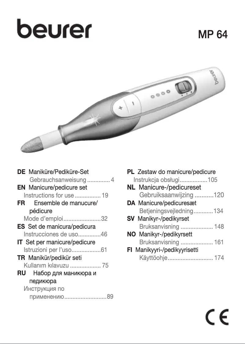 Image de la première page du manuel de l'appareil MP 64