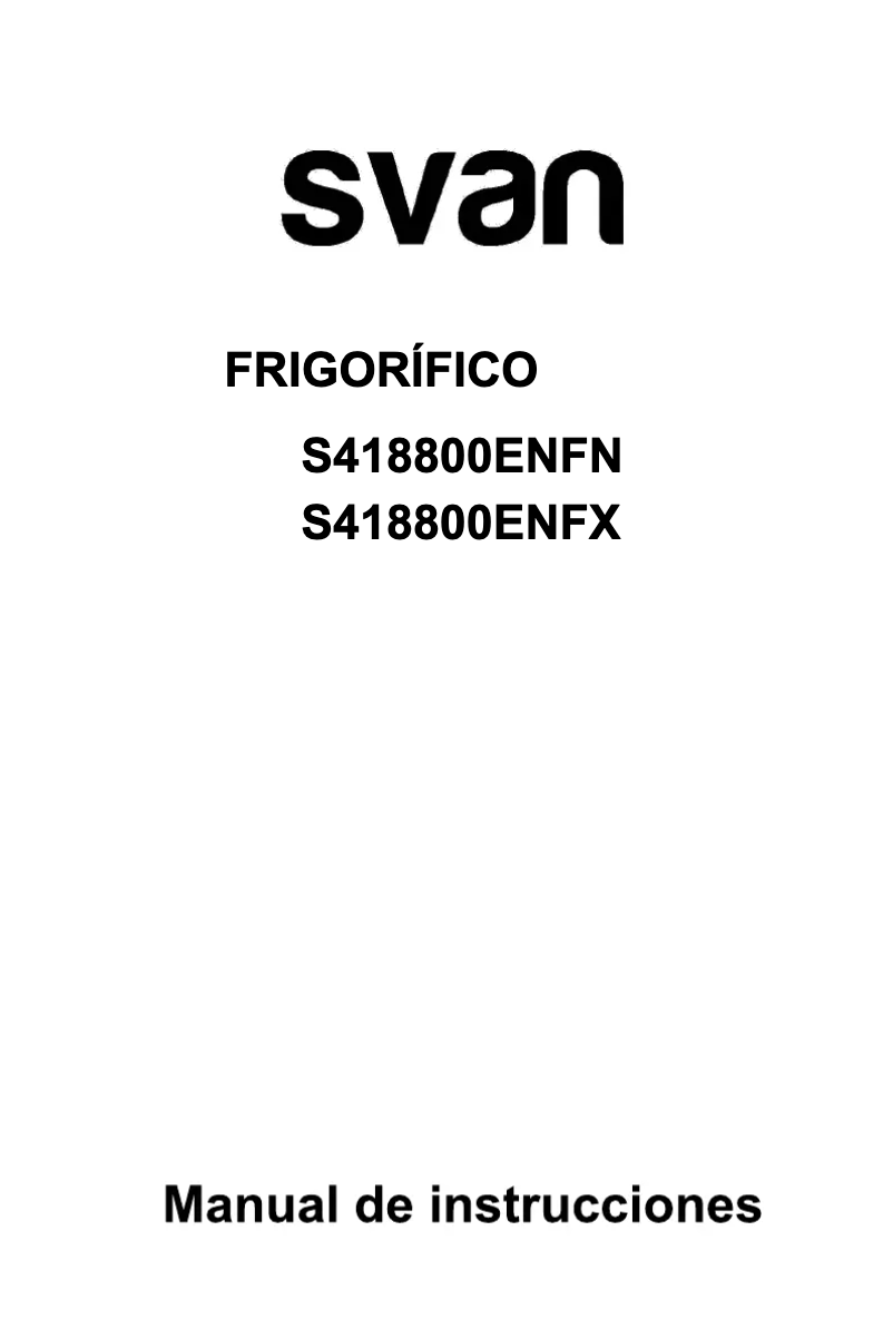 Page 1 de la notice Manuel utilisateur SVAN S418800ENFN