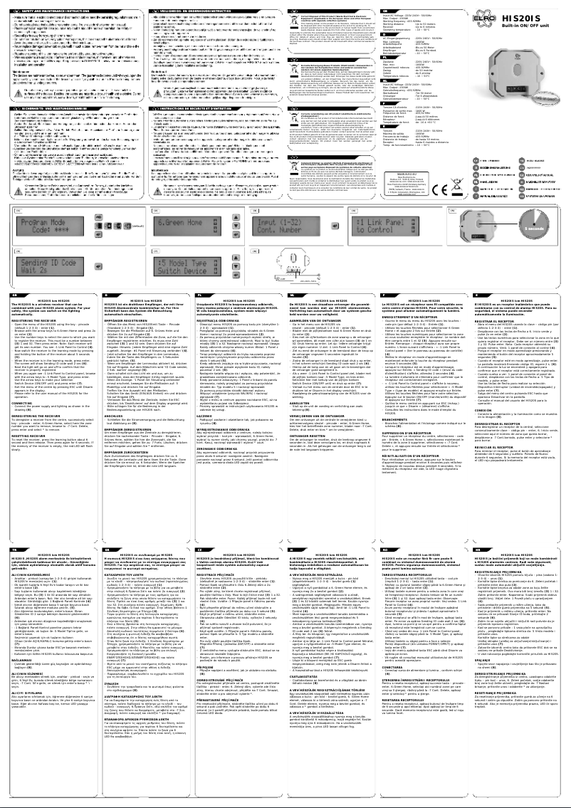 Image de la première page du manuel de l'appareil HIS20IS