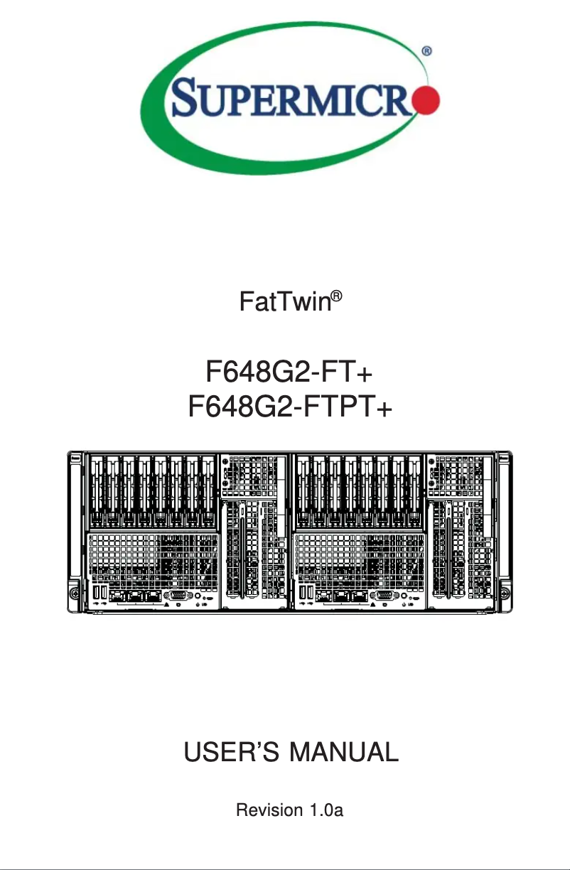 Page 1 de la notice Manuel utilisateur Supermicro SuperServer F648G2-FTPT+