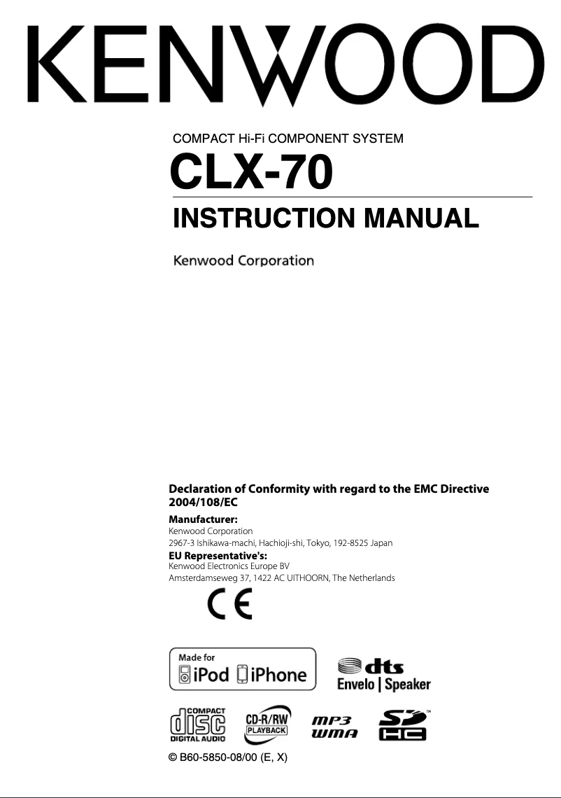 Imagen de la primera página del manual del dispositivo CLX-70-P