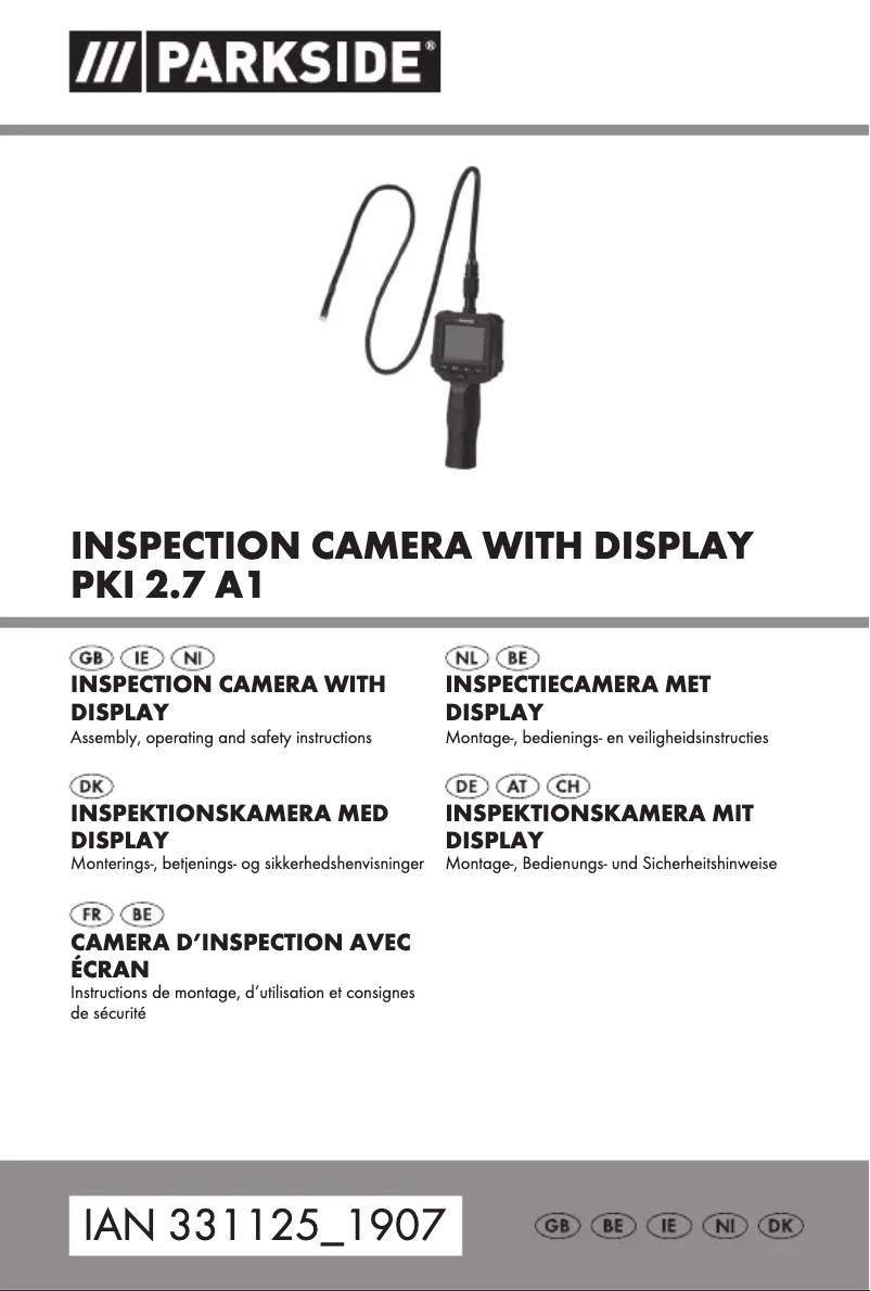 Page 1 de la notice Manuel utilisateur Parkside PKI 2.7 A1