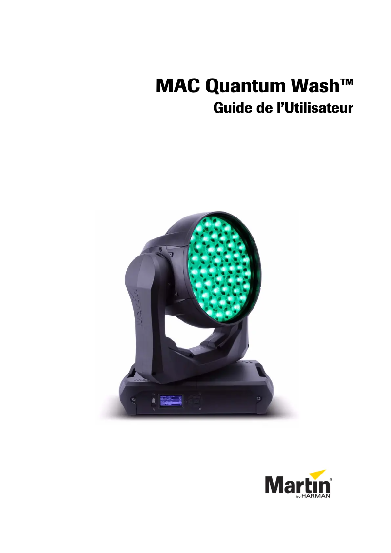 Image de la première page du manuel de l'appareil MAC Quantum Wash