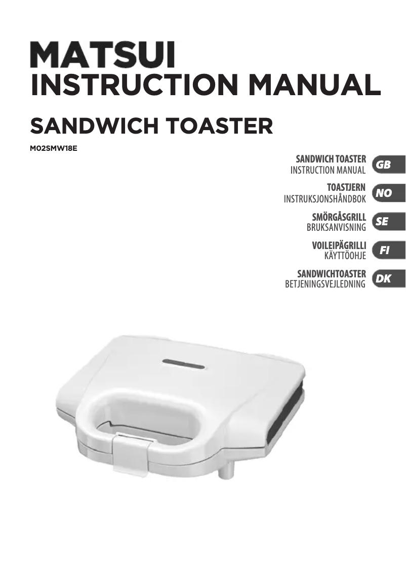 Página 1 del manual Manual de usuario Matsui M02SMW18E