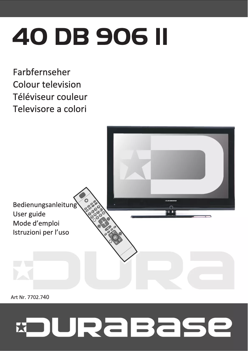 Page 1 de la notice Manuel utilisateur Durabase 40DB906 II